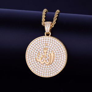 Hip Hop Iced Out símbolo judío colgante collar oro plata Rosa Color Micro Pave CZ piedra para Mujeres Hombres collar encanto Punk joyería