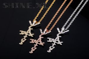 Étiquette de hip hop Jack Pendant Collier Gold Silver plaqué avec chaîne de corde Bling Jewelry9425785