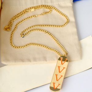Hip-hop skateboard collier designer bijoux colliers chaîne chaînes lien bijoux de luxe pendentif personnalisé femmes homme en acier inoxydable de haute qualité cadeau sympa
