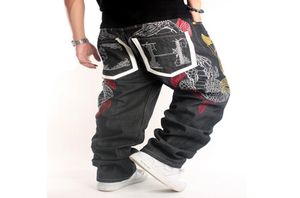 Hip Hop Street Dance Jeans Tide Man Plus Fertilizer Boa Boa bordado bordado suelto men039s jeans definitivamente disco D1648630