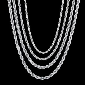 Hiphop Cool designer collier pour femmes mens collier Chaînes Corde Torsadée En Acier Inoxydable Or Argent Noir Sud-Américain Colliers Chaîne Ras Du Cou Punk Bijoux