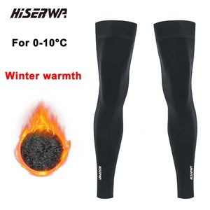 HISERWA cyclisme jambières coque souple hiver profond polaire thermique jambe Protection couverture vélo Sport Football course Leggings 240320