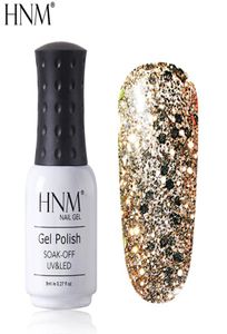 HNM 8ml Diamond UV LED LAMP Nail Gel Bling Bling Paint Gellak Faire tremper semi-permanent Lucky Lacquer Email Gel Gel Rolir8533931