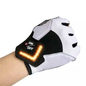 Ho inteligente LED señal de giro luz de advertencia guantes de montar al aire libre hombres mujeres bicicleta ciclismo traje guantes para bicicleta de carretera DO2 H1022