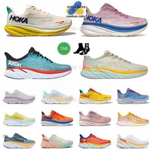 Designer Chaussures roses et blanches Femmes Femmes 9 12 46 CLIFTON 9 Bondi 8 Clifton 8 Carbon X2 X3 Kawana Mach 5 Sr Purple Green Black Athletic Tennis Sneakers Tenis Trainer