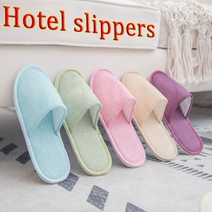 wholesale hotel slippers mens womens one size eur 43 unisex home indoor slides cotton designer sandals house homestay travel disposable slipper free shipping 2024