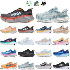 Hokka Oone Boondi 8 Hokka Zapatillas para correr Botas locales Tienda en línea Zapatillas de deporte Estilo de vida aceptado Absorción de impactos Carretera Diseñador Mujer Hombre Zapatos 36-48