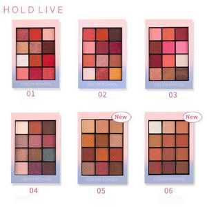 HOLD LIVE 12 Full Colors Matte Eye Shadow Palette Pigment Glitter Eyeshadow Palettes Nude Shadows Cosmétiques Maquillage Coréen 60pcs / lot DHL gratuit