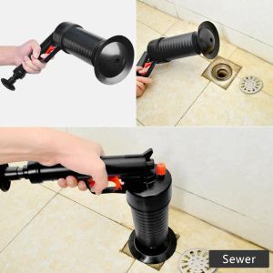 Holders Air Power Drain Blaster Gun Toilet Dragage Pumpe d'alimentation Air Pump Pumpe de salle de bain Pumpe d'ouvre-panneau de piston pour tuyau de puce pour salle de bain pour salle de bain