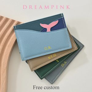 Titulares Divertidos Cartoon Mini Mini Wallet Fashion Iniciales personalizadas Tarjetas de crédito para mujeres Nuevas cardadas de tarjeta de regalo personalizadas