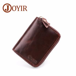 Holders Joyir Geuthesine Leather Card Wallet for Men Women Women Business Bank Bank Bank Credit Card Card Case ID BOSTERS RFID Porte Carte