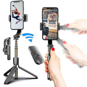 Titulaires L08 trépied stabilisateur de cardan portable pour téléphone portable Smartphone Selfie bâton support réglable sans fil enregistrement vidéo Stander