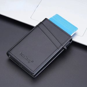 Holders NOUVEAU ÉTAT MEN'S CAPE DE CARDE PUSSE PUSSE ALUMINUM CARTE DE CARTE DE CARTE RFID RFID ANTIMAGNÉTIQUE Multicard Slim Wallet ID Credit Card Holder Women 2023