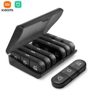 Carols Xiaomi Mijia 7 jours Organisateur de boîte à pilules 21 grilles 3 fois un jour Voyage portable avec de grands compartiments pour la médecine des vitamines