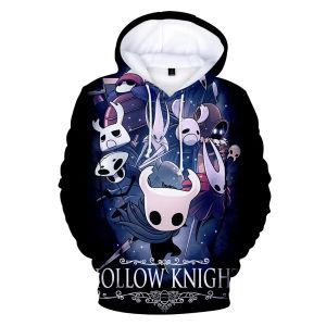 Hollow Knight Diseñador Sudadera con capucha Sudadera con estampado de dibujos animados Juegos de acción Otoño Niños Fond Jerseys 3D Impreso Casual Hombres Mujeres Niños Ropa de invierno