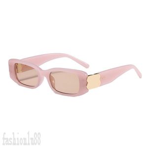 Lunettes de soleil creuses lettres lunettes de soleil plaquées or pour femmes rectangle à la mode large cadre en plastique lunette homme voyage été lunettes de soleil design PJ025 C23