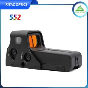 Mira holográfica de punto rojo y verde 552, óptica reflejo, colimador, Rifle táctico Airsoft, montaje en riel de 20mm