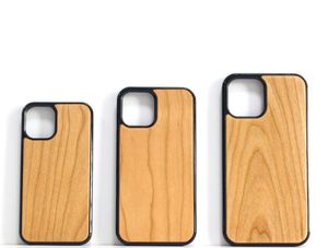 Étuis de téléphone en bois véritable pour iPone 13 pro max 12 11 X XR XS 7 8plus étui en bambou en bois naturel avec TPU souple antichoc