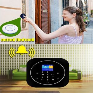 Livraison gratuite Système d'alarme domestique Wifi GSM Alarme Interphone Télécommande Autodial 433 MHz Détecteurs IOS Android Tuya APP Control Touch Ke Lxibt