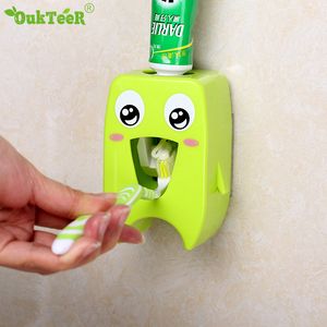 Dispensador automático de pasta de dientes para el hogar, soporte para cepillo de dientes familiar para baño, estante de montaje en pared para el hogar, juego de baño, exprimidor de pasta de dientes C1003