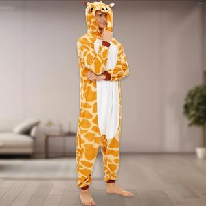 Vêtements à la maison canasour girafe costumes adultes hommes une pièce pyjamas halloween de Noël cosplay animaux de pyjamas de pyjamas de pyjamas