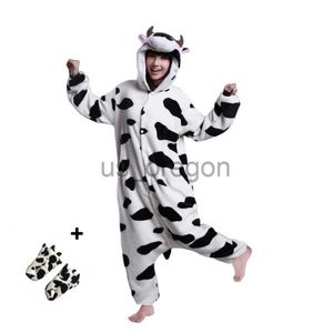 Accueil Vêtements Vache Adulte Kigurumis Onesie PyjamasAnimal Hiver Femmes Hommes Salopette Drôle Costume Mignon Festival Outfit Costumes Animaux Combinaison x0902