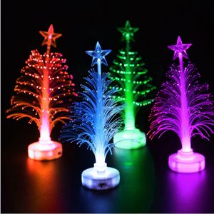 Décoration de la maison veilleuses fibre LED noël coloré clignotant arbre de noël veilleuse lampe lumière extérieure décorations ornements