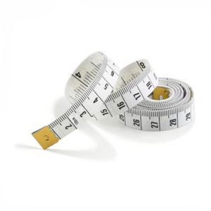 Regla de medición de cuerpo blanco portátil a la moda para el hogar, cinta métrica de costura a medida en pulgadas, herramienta suave RH3722