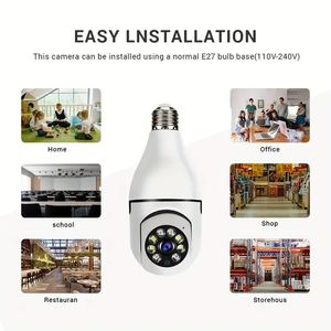 Smart Home Security: 360° Wireless Light Bulb Camera with 2.4G WiFi