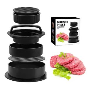 Herramienta de cocina para el hogar Manual Hamburguesa Prensa de carne Fabricante Kits de moldes para bolas de arroz Antiadherente Fácil de usar Dos tamaños Juego de moldes para hacer pan de carne 240125