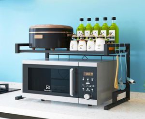 Accueil four à micro-ondes étagère de cuisine organisateur en acier inoxydable cuisine St2549773