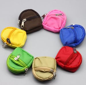 Bolsas de almacenamiento en el hogar Cambio de muñecas encantadores mochila BJD Small Schoolbag Double Deck Doble Pocket Pocket Molls Accesorios SN2264