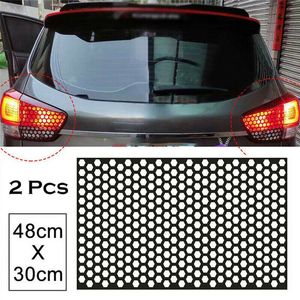 Pegatina de panal para coche, película recortada de vinilo, cubierta de calcomanía decorativa para luz trasera de coche, calcomanías de motocicleta DIY Universal 48*30cm