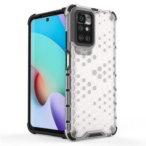 Estuches a prueba de golpes Honeycomb para Xiaomi Redmi 10 9T 9A 9C Note 10 Pro Poco X3GT F3m3 Pro K40 Gaming Acrylic Clear Back Cover