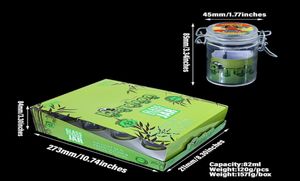 Honeypuff étanche à l'odeur étanche des pots de cachette de cachette à l'herbe à herbe scellée 82 ml boîtes de rangement en pot à thé portable pour le tabac P1320296