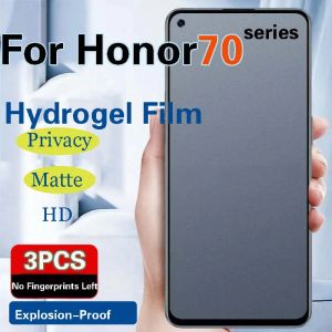 Honor70pro + Protecteur d'écran de confidentialité pour Honor 70 Pro 70pro Matte Hydrogel Film Honor70 Protective Full Coverage Soft HD Blu-ray