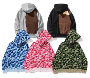 Sweat à capuche Hommes Designer Full Zip Up Sweats à capuche pour femme Veste de camouflage noir Sweat à capuche rose Sweat à capuche Homme Femme Pull à manches longues Tech Fleece Cardigan