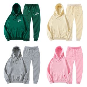 Sweat-shirt à capuche pour hommes et femmes, pantalon de sport, survêtement 3XL, printemps-automne, pull-over, sans manches, col rond, lettre imprimée, vêtement vert et blanc