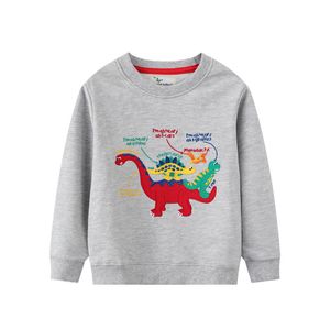 Sweats à capuche Sweats à capuche pour enfants avec broderie de dinosaures Automne Hiver Garçons Filles Chemises à manches longues pour tout-petits 230904