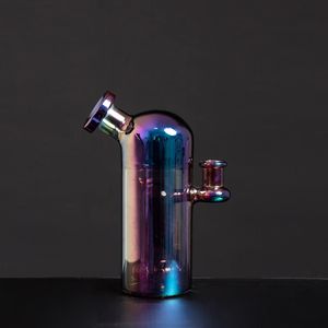 narguilé Bong en verre épais Fab Egg Pipe à eau Crâne Beaker Dab Rig Ball Recycler Cou Courbé rose violet couleur dab rig bong cendrier Gravity Hookah