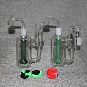 Narguilés 14mm Ash Catcher Glass Single Ashcatcher avec perc en ligne Joints de 18 mm bongs en verre à angle droit