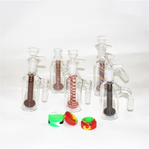 Hookahs Glass Bong Micro Kit Mini 14 mm con titanio Nail Ash Catcher Oil Rig Dab Straw Water Pipe Boutique Box Rojo Negro Opcional