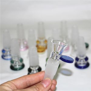 narguiles Tazones de vidrio Tazón de silicona con plato 14 mm 18 mm Macho 2 en 1 Plataformas de aceite Dab Tuberías de agua