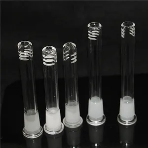 Hookahs Glass Downstem Difusor Super Long 6 pulgadas 14 mm a 18 mm Adaptador de vástago de vidrio macho hembra para bongs tuberías de agua