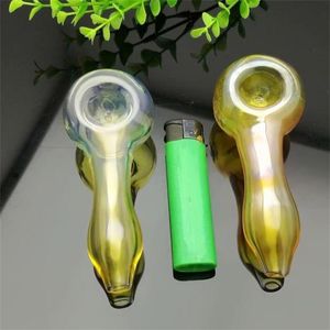 Narguilés nouvelle Europe et Americaglass pipe barboteur pipe eau Verre bong Pipe en verre jaune