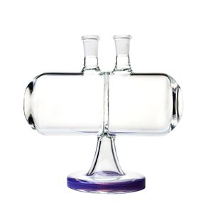 Narguilés Pipe à eau de style droit avec bol en verre, plate-forme à huile, caractéristique unique de la cascade Infinity et du narguilé à gravité réversible, joint femelle de 14,5 mm XL-2061