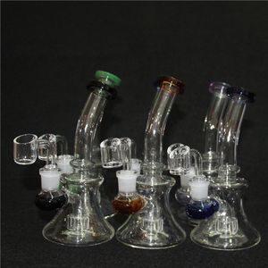 Cachimbas gruesas, mini plataforma petrolera, bong de vidrio con hembra de 14 mm, fácil de transportar, tubería de agua de 7,3 pulgadas para fumar