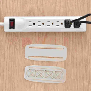 Crochets 10 ensembles support de prise protecteurs de câble support de bureau barrette d'alimentation barre sans clou colle acrylique