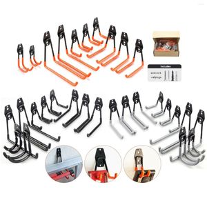 Crochets 10pcs / Set Set Moup de garage en métal Heavy Duty Horage Bike Bike Hrow Garden Organisateur de salle de bain Hanging Kitchen Storage Tool