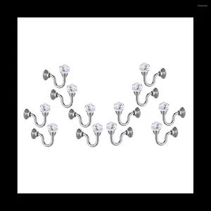Crochets 12 pièces rétro cristal verre rideau retenue mur cravate dos cintre support tiroir poignée accessoires